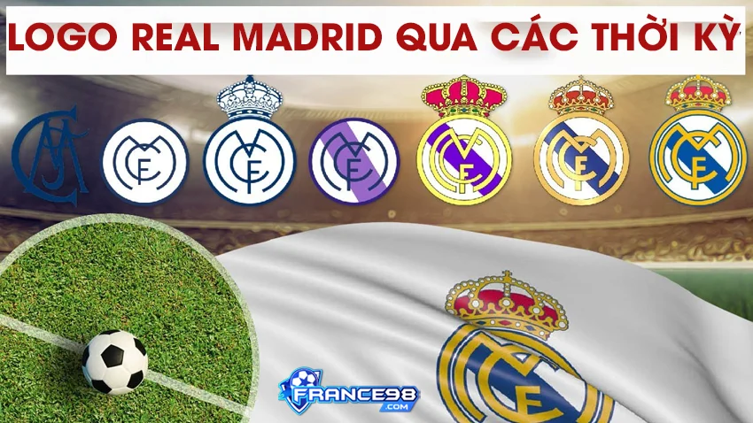 Logo Real Madrid qua các thời kỳ